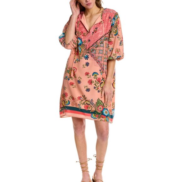 Johnny Was - Lakshmi Silk Mini Dress - Mother’s Collection L - Picture 1 of 5